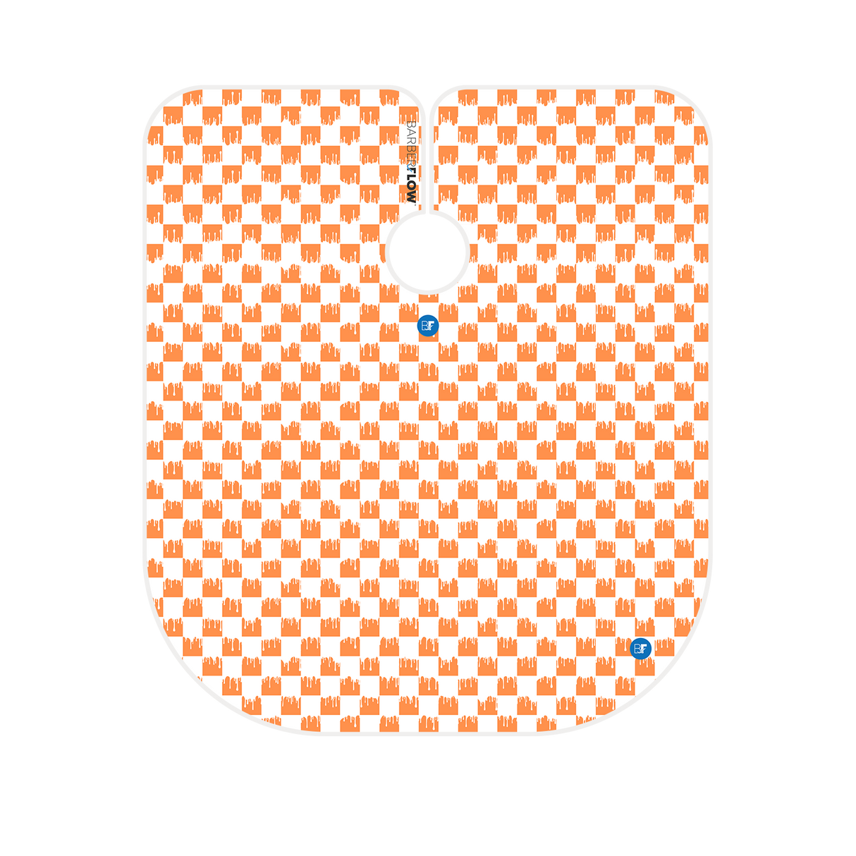 Barber Flow Dripped Checker Cape - Orange