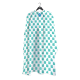 Barber Flow Dripped Checker Cape - Turquoise