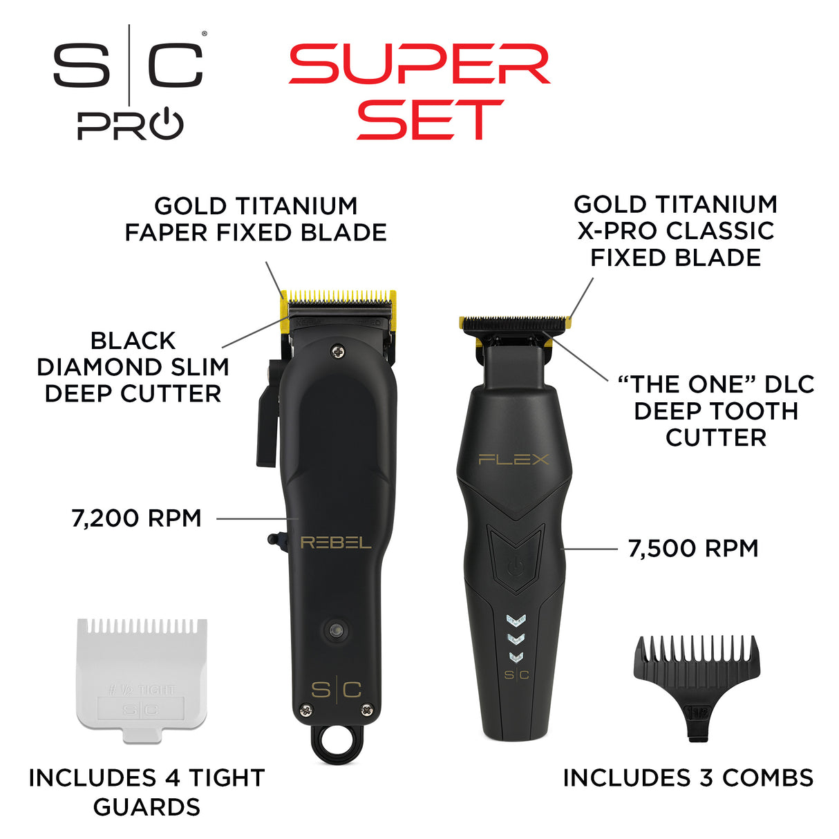 S|C Rebel Clipper + Flex Trimmer Super Set