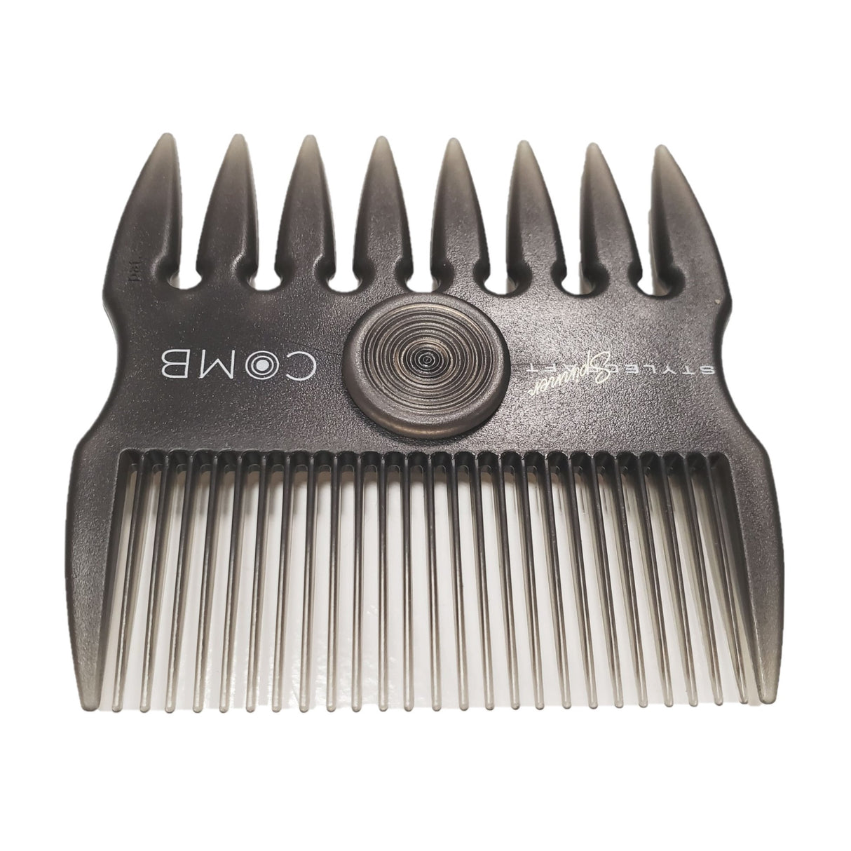 Stylecraft 2 in 1 Spinner Fine/Coarse Tooth Texturizing and Grooming Hair Comb in Gray