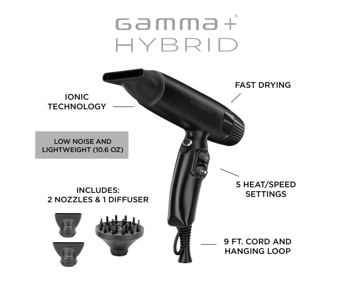 Gamma+ Hybrid Hair Dryer Black